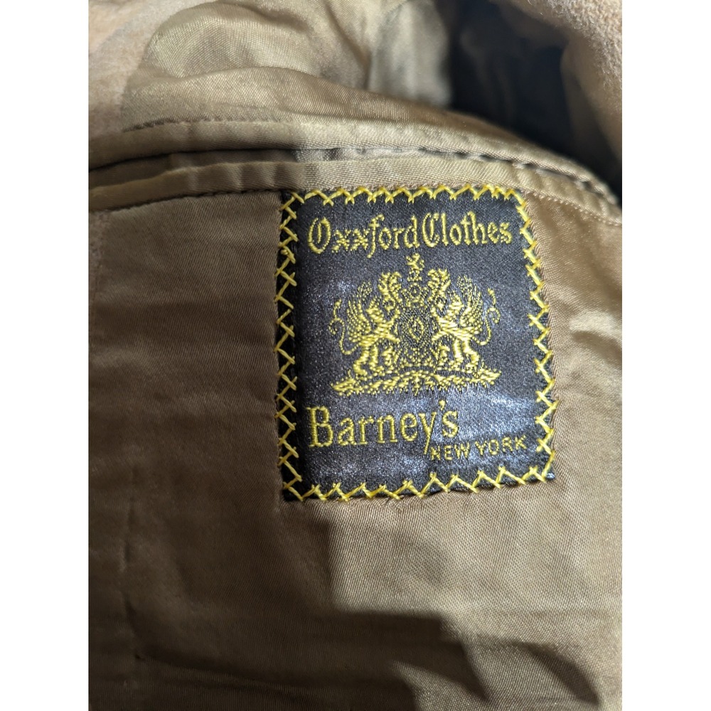 Oxxford Clothes Barneys NY Pure Camel Hair Blazer Tan Mens 38 40 Exmoor VTG FLAW - Picture 8 of 16